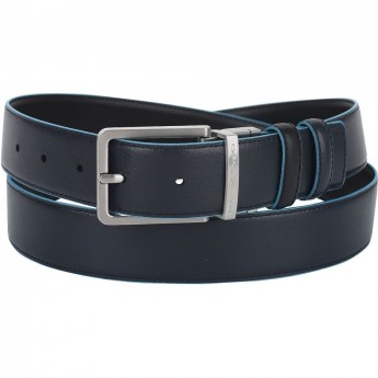 Ремень мужской PIQUADRO BLACK SQUARE CU2619B2/NBLU2 (черный/синий)