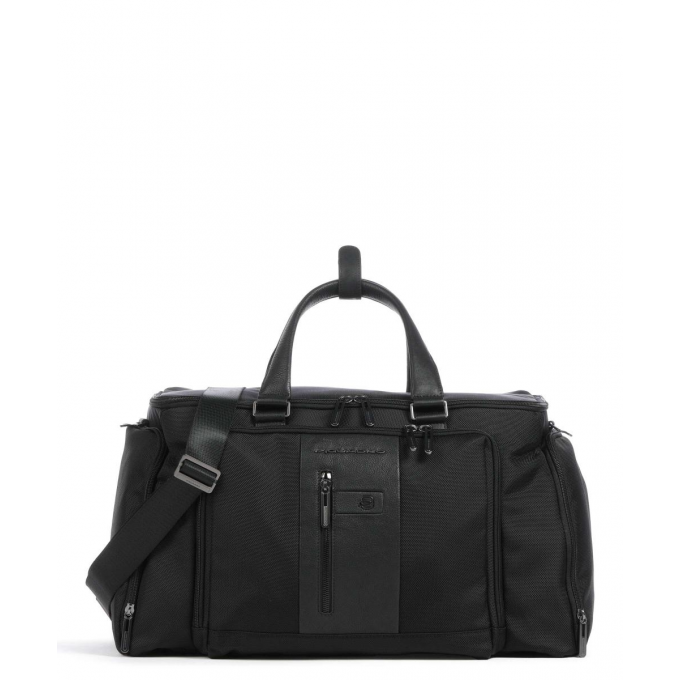 Сумка дорожная PIQUADRO BRIEF2 с отделением для ноутбука черная нейлон/натуральная кожа BV6305BR2/N